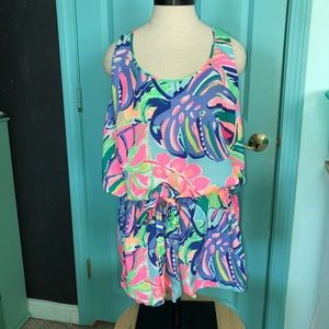 Lilly Pulitzer Rina Romper Exotic Garden XL